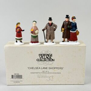 Department 56 Chelsea Lane Shoppers Heritage Village Set #58165 New NOS‎